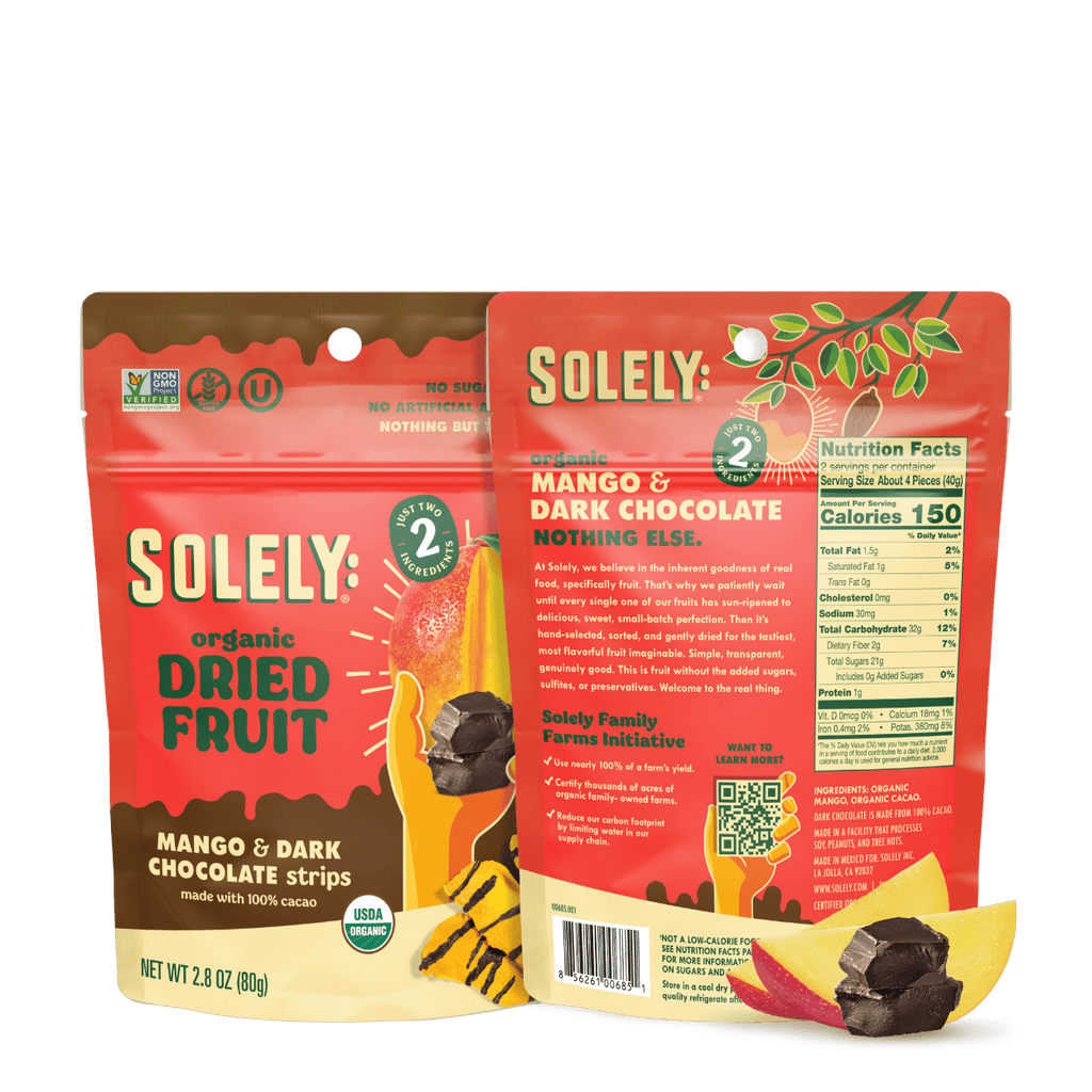 Organic Mango Chocolate Drizzled Strips